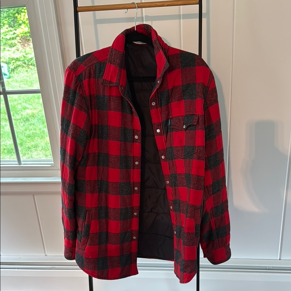 Criquet Red and Black Lightweight Shirt Jacket